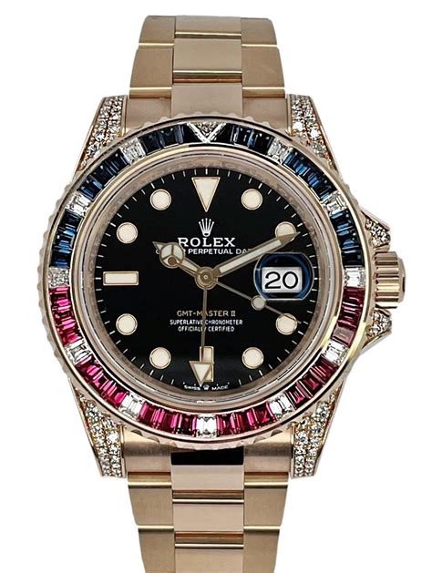 rolex gmt master 2 gold rose|rolex gmt ruby sapphire.